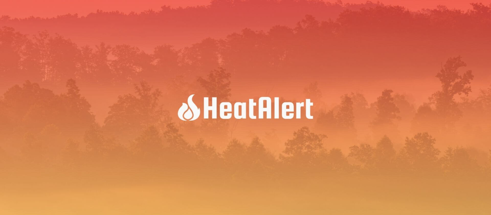BRANDS-HA HeatAlert App cover image with a foggy tree line