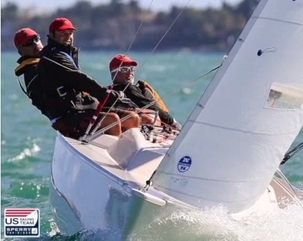 ISAF Miami Sailing team in a sailboat