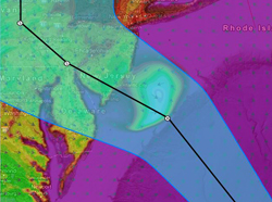 Hurricane news ocean with heatmap