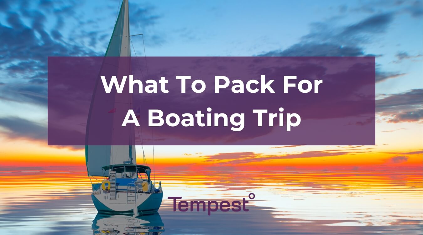 a sail boat packed for a boating trip