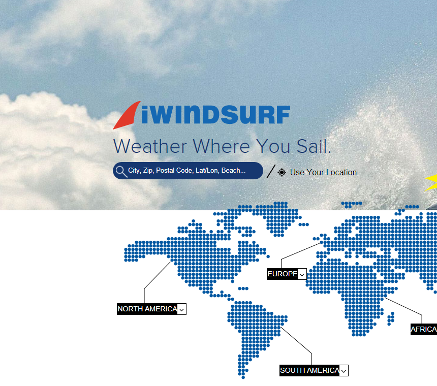 iWindsurf App cover image with world map
